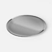 プラチナムシルバーシャインパーソナライズされたカスタムパーティー ペーパープレート (アングル)