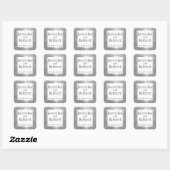 プラチナリングや輪20周年記念封筒用シール スクエアシール (シート)