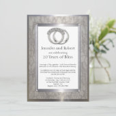 プラチナリング 20周年記念 結婚記念日 招待状 (スタンド正面)