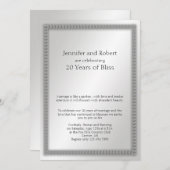 プラチナリーフ 20周年結婚記念日 招待状 (正面/裏面)