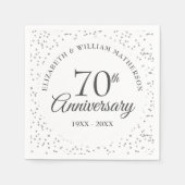 プラチナ婚式70周年記念 スタンダードカクテルナプキン (正面)