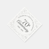 プラチナ婚式70周年記念 スタンダードカクテルナプキン (角)