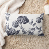 プラチナ灰色のモダンな植物の花のToile ランバークッション (ブランケット)