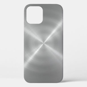 プラチナ系ステンレス鋼金属 iPhone 12 PROケース