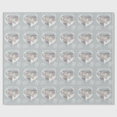 プラチナ結婚記念日の写真の夫の覆い ラッピングペーパー (フラット)