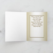 プラチナ結婚金ゴールドグリーティングカード カード (内部)