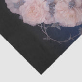 プラチナ美しい – 女性のポートレートと花 薄葉紙 (詳細)