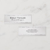 プラチナ背景シルバートリム スキニー名刺 (正面/裏面)