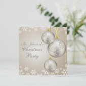 プラチナ金ゴールドクリスマスボールパーティー 招待状 (スタンド正面)