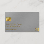 プラチナ銀の名刺 名刺 (裏面)