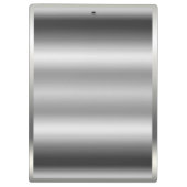 プラチナ銀シャインエレガントグラムパーソナライズされた クリップボード (裏面)