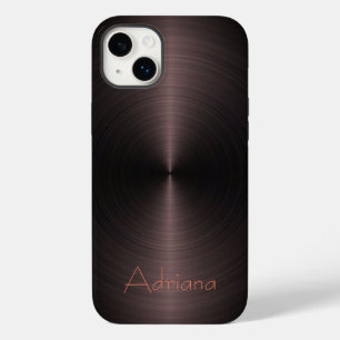 プラチナ青銅及び黒ステンレス鋼金属 Case-Mate iPhone 14 PLUSケース
