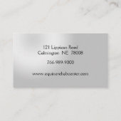 プラチナ馬パーソナライズされた名刺 名刺 (裏面)