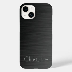 プラチナ黒銀ステンレス鋼プリント15 Case-Mate iPhone 14ケース