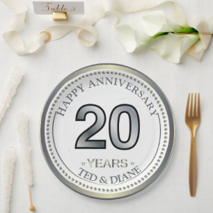 プラチナ20周年記念紙プレート ペーパープレート
