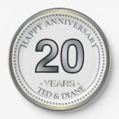 プラチナ20周年記念紙プレート ペーパープレート (正面)