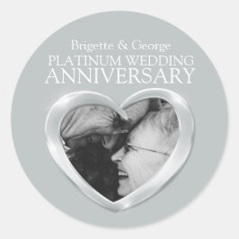 プラチナ70周年オリジナル写真を追加 ハート ラウンドシール