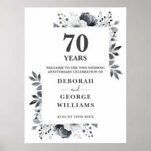 プラチナ70周年結婚歓迎サイン ポスター