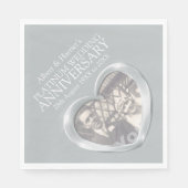 プラチナ70周年記念ハートフォトナプキン スタンダードランチョンナプキン (正面)