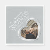プラチナ70周年記念ハートフォトナプキン スタンダードランチョンナプキン (正面)
