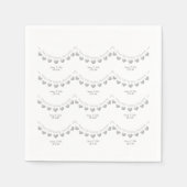 プラチナ70周年記念結婚ナプキン スタンダードカクテルナプキン (正面)