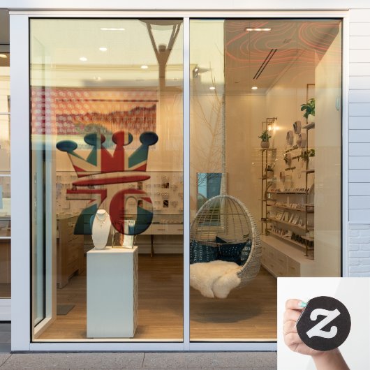 プラチナ・ジュビリー・クイーン・エリザベス70年 ウィンドウサイン (店舗窓)