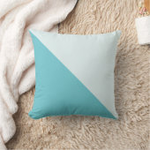 プラチナ&フォトブルー対角装飾用クッション クッション (ブランケット)