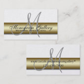 プラチナ・金ゴールド・モノグラム印刷名刺 名刺 (正面/裏面)