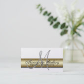 プラチナ・金ゴールド・モノグラム印刷名刺 名刺 (スタンド正面)