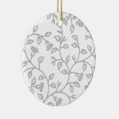 プラチナ、雪のドリフト、星ダスト装飾デザイン。 セラミックオーナメント (右)