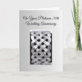 プラチパーソナライズされたナ70結婚周年 カード (正面)