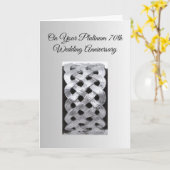 プラチパーソナライズされたナ70結婚周年 カード (黄色い花)