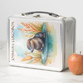 プラチプスベビーオーストラリア動物水彩学校 メタルランチボックス (インサイチュ)