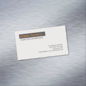 プラチユニークナモダングレイのミニマル マグネット名刺 (インサイチュ)