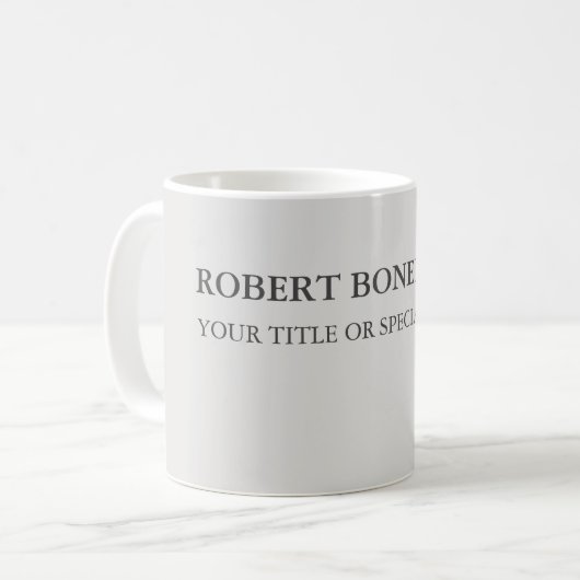 プラチユニークモダンナムグレイスタイリッシュミニマル コーヒーマグカップ (正面左)