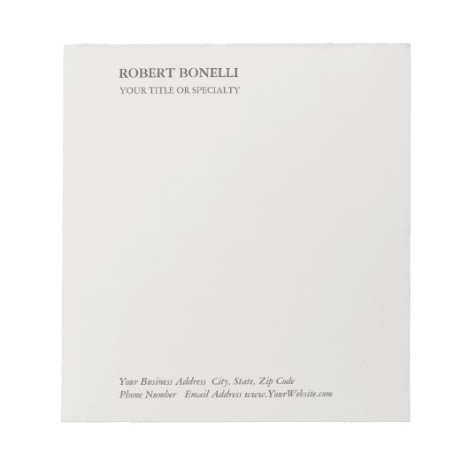 プラチユニークモダンナムグレイスタイリッシュミニマル ノートパッド (正面)