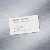 プラチユニークモダンナムグレイスタイリッシュミニマル マグネット名刺 (インサイチュ)