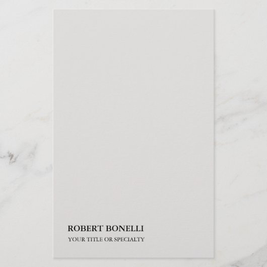 プラチユニークモダンナムグレイスタイリッシュミニマル 便箋 (正面)