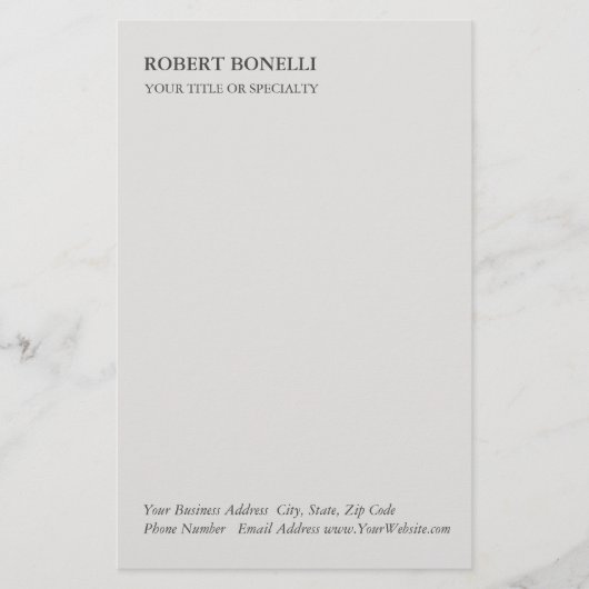 プラチユニークモダンナムグレイスタイリッシュミニマル 便箋 (正面)