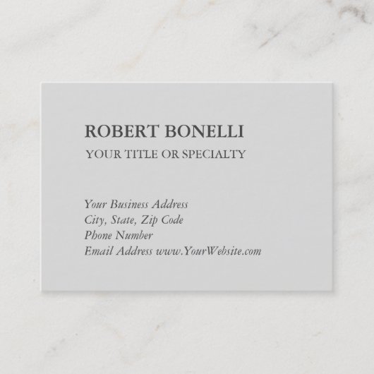 プラチユニークモダンナムグレイスタイリッシュミニマル 名刺 (正面)