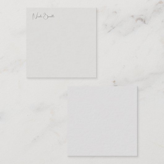 プラチユニークモダンナムグレイミニマリスト書記法 ノートカード (正面/裏面)