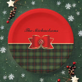 プラッエレガントドと宝石で飾られた弓(名前) ペーパープレート