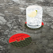 プラッエレガントドと宝石で飾られた弓(名前) ラウンドペーパーコースター