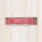 プラッカラフルドクラシックパーソナライズされたレッド先生 サインプレート (正面)