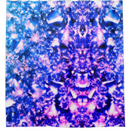 プラッシュパープルダイヤモンド シャワーカーテン