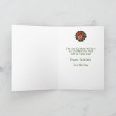 プラッシュベアーホリーベリーリースクリスマスカード シーズンカード (内部)