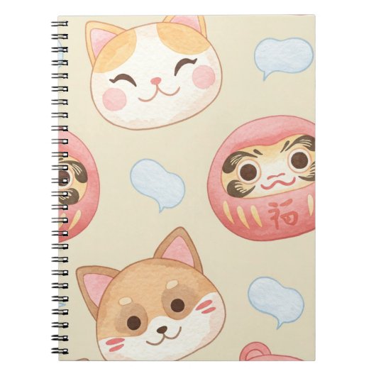 プラッシュ顔バイナターシャ ノートブック (正面)