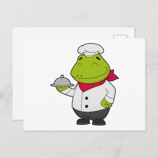 プラッタでカエルを調理師として ポストカード (正面/裏面)