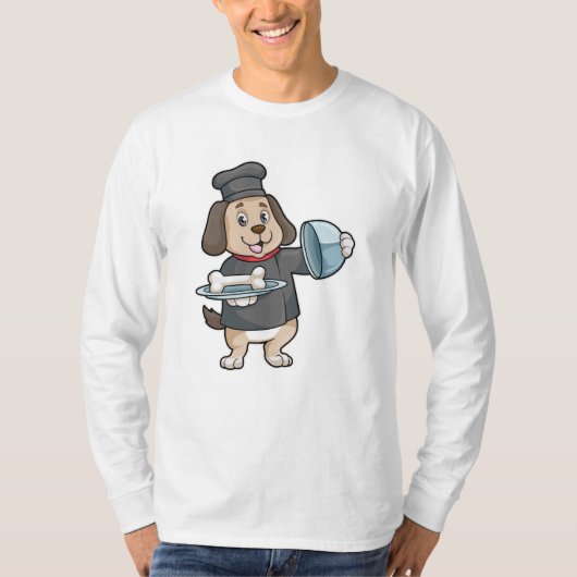 プラッタ&ボーンでシェフとして犬 Tシャツ (正面)