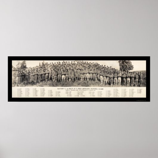 プラッツバーグNY砲兵写真1916 ポスター (正面)
